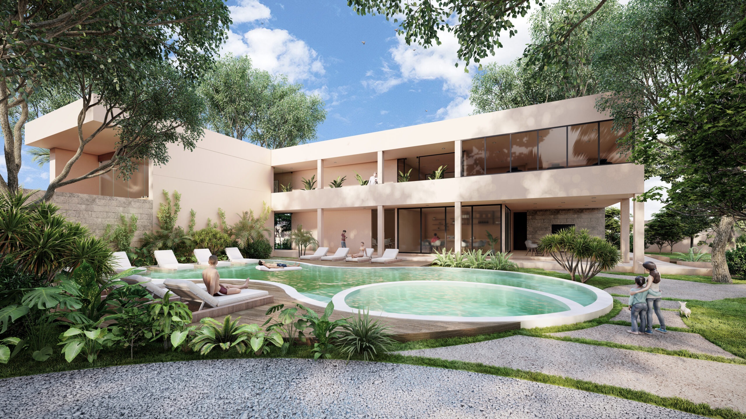 Casa club con alberca en Ciudad Central Mérida
